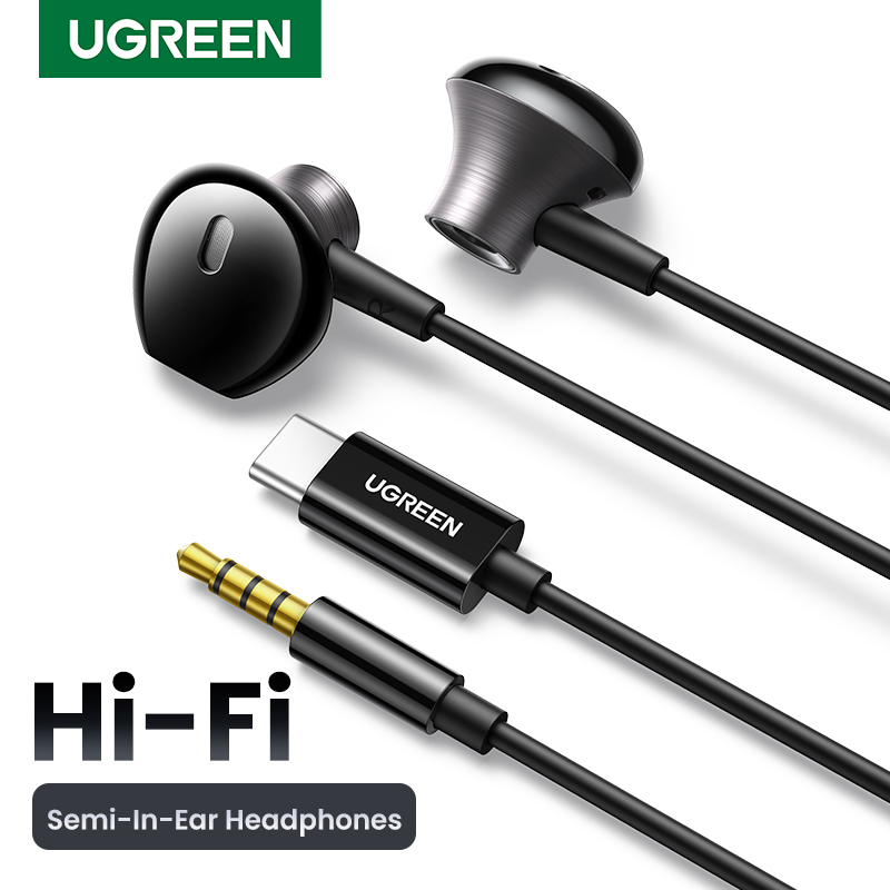 Wired Earphone Lightning - UGREEN Fones de ouvido semi-abertos USB