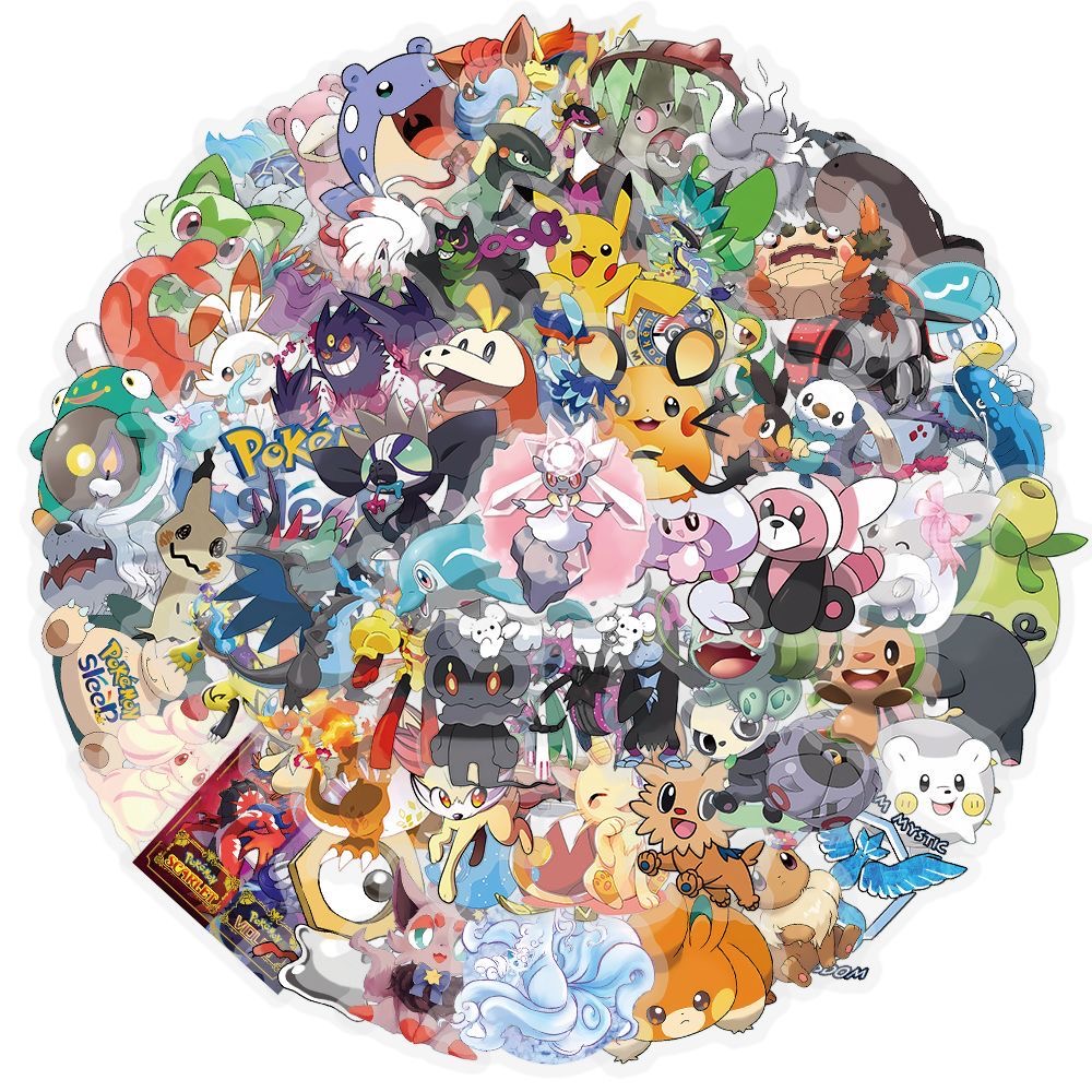 100 Adesivos Pokémon Transpare - Tablet Cute Accessories avaliação e preço