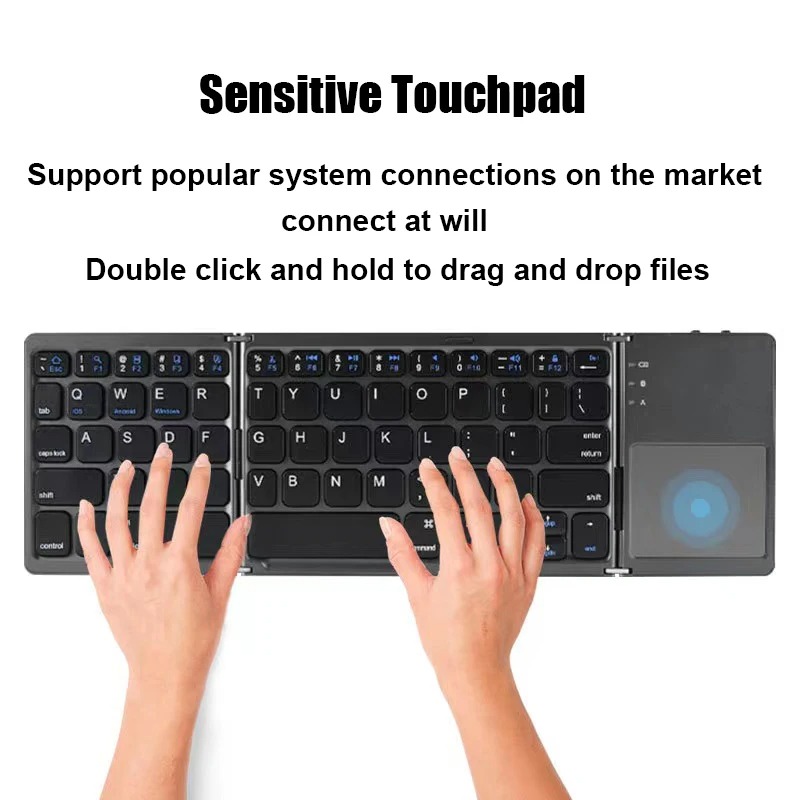 Teclado Bluetooth dobrável em  - Android Tablet Gaming Accessories avaliação e preço