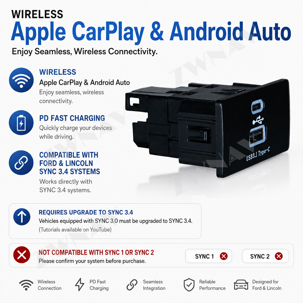 Adaptador Wireless CarPlay And - Usb Hub Type C avaliação e preço