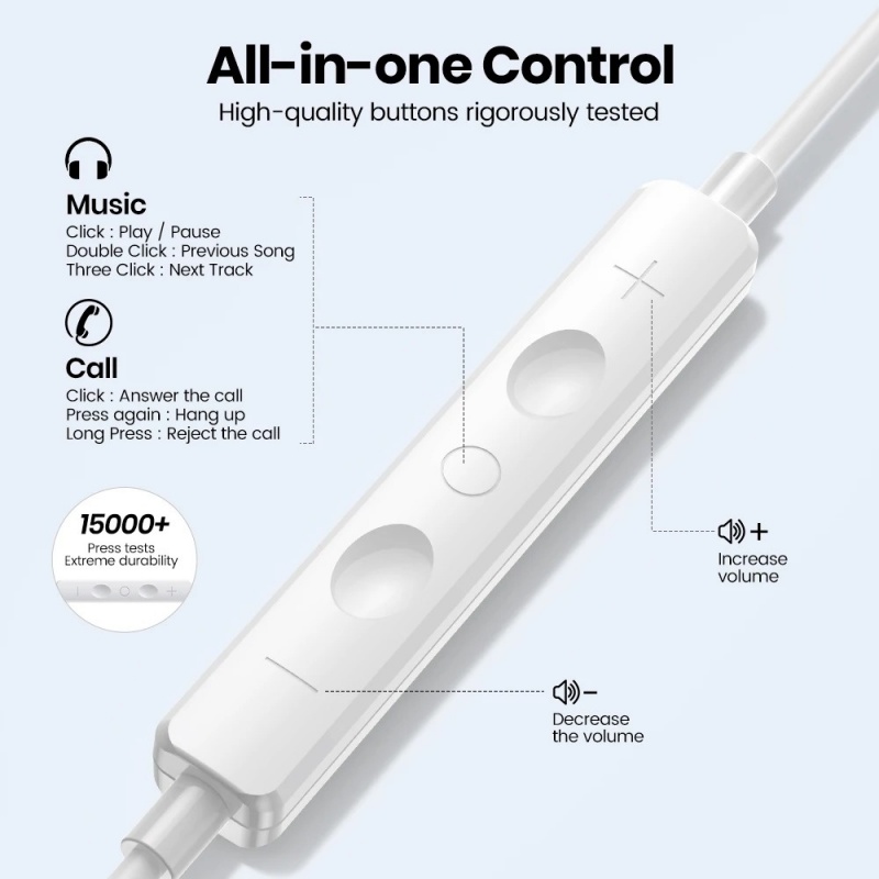 Fones de ouvido com fio origin - Wired Earphone Lightning avaliação e preço